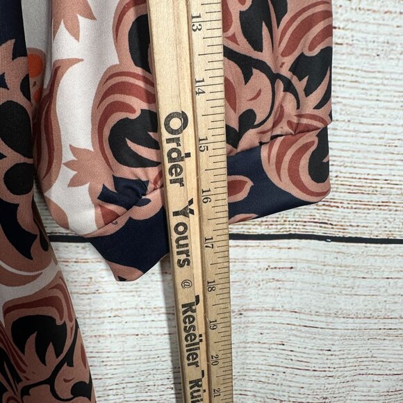 Tracy Negoshian Shift Dress Womens Size M Multicolor Pullover Floral 3/4 Sleeve - Picture 6 of 10